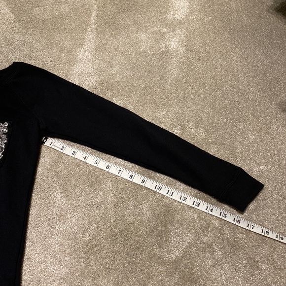 Venus XS Black Bedazzled Pocket Sweatshirt - Picture 11 of 15